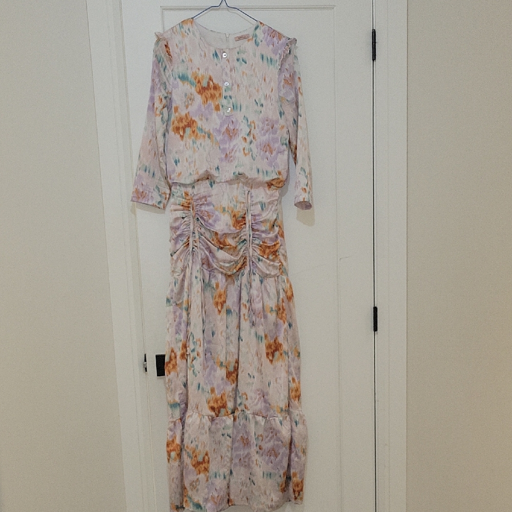 Udel Floral Maxi Dress with Ruched Details